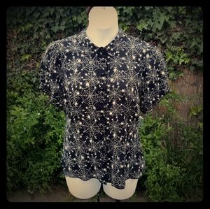 Any Which Web Peplum Top 1X  NWT